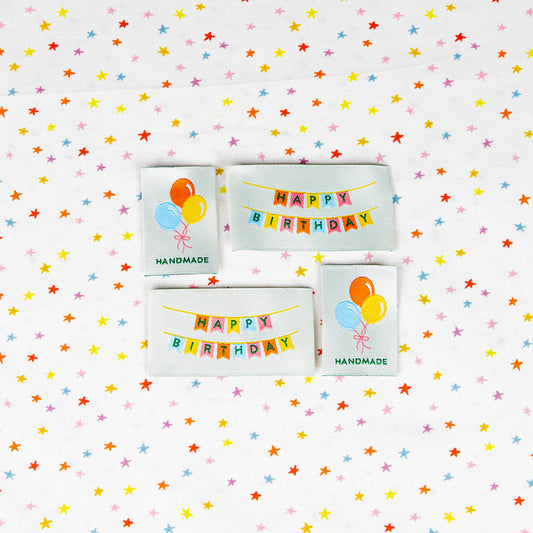 Birthday Multipack Woven Labels by Sarah Hearts