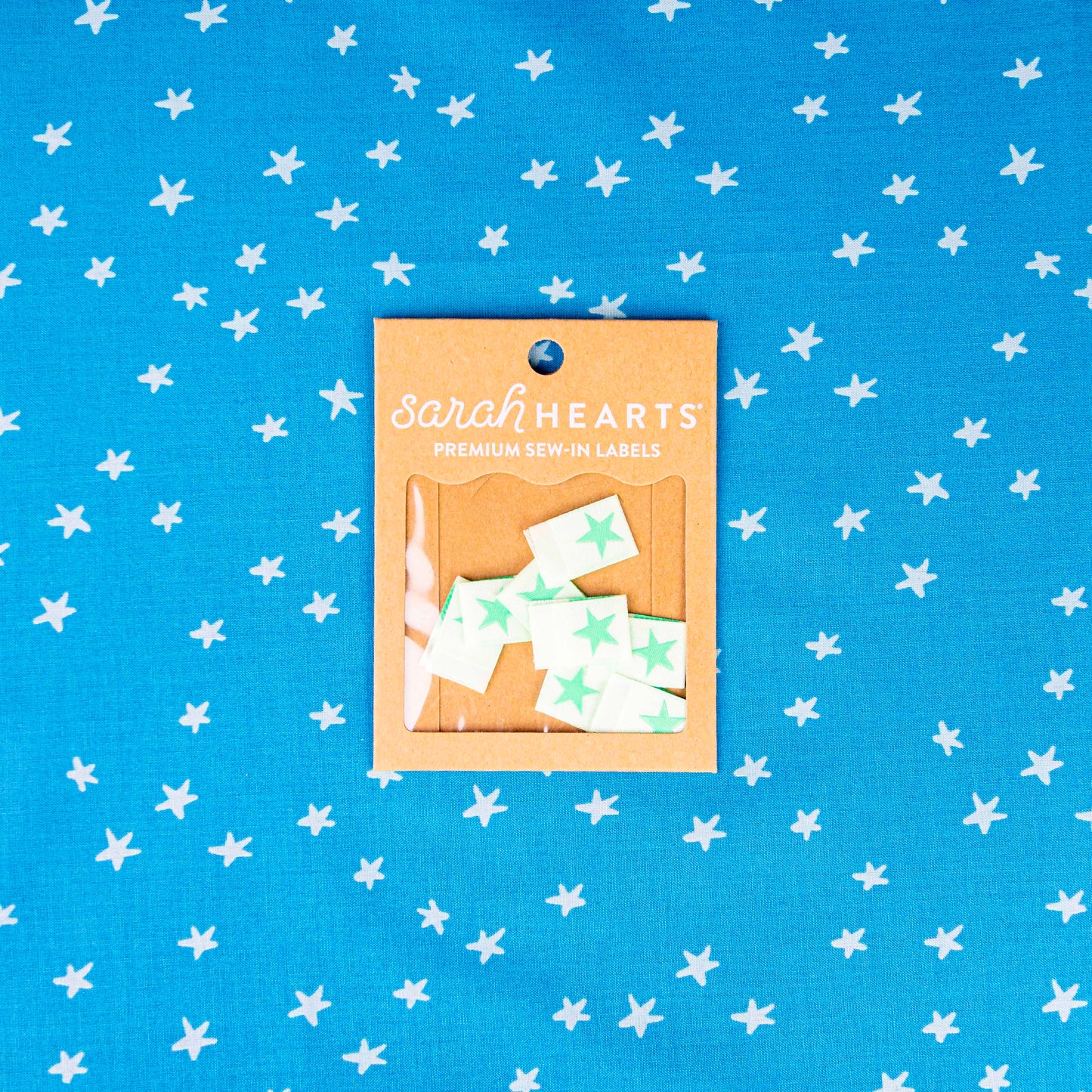 Mint Green Star Woven Labels by Sarah Hearts