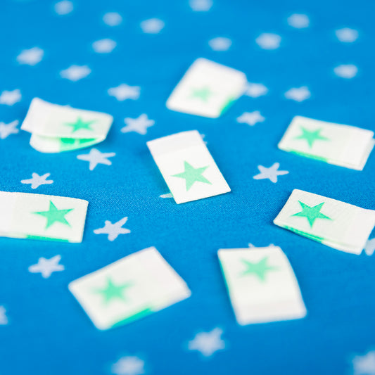Mint Green Star Woven Labels by Sarah Hearts