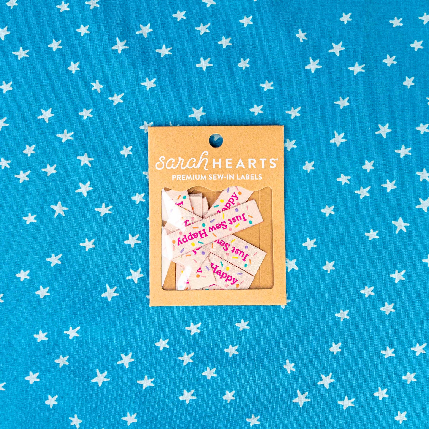Just Sew Happy Tied with a Ribbon Woven Labels by Sarah Hearts