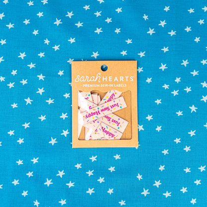Just Sew Happy Tied with a Ribbon Woven Labels by Sarah Hearts