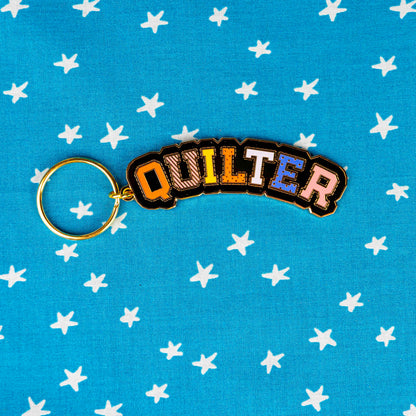 Quilter Enamel Keychain by Sarah Hearts