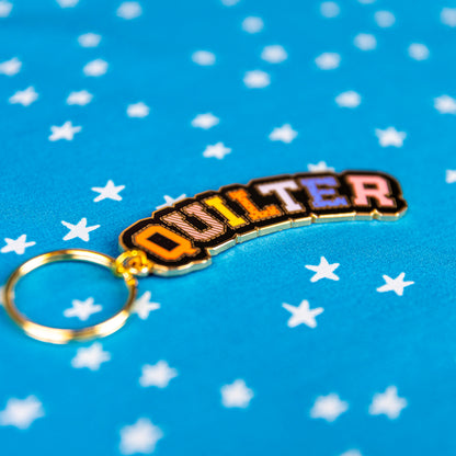Quilter Enamel Keychain by Sarah Hearts