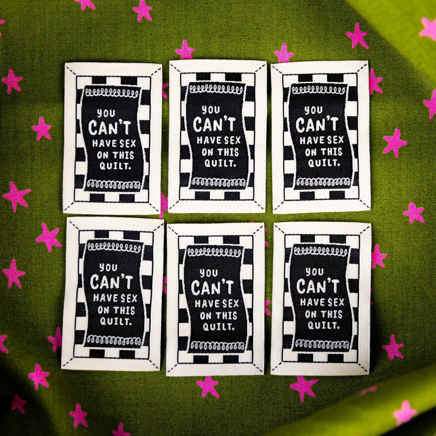 You CANT Have Sex On This Quilt Labels