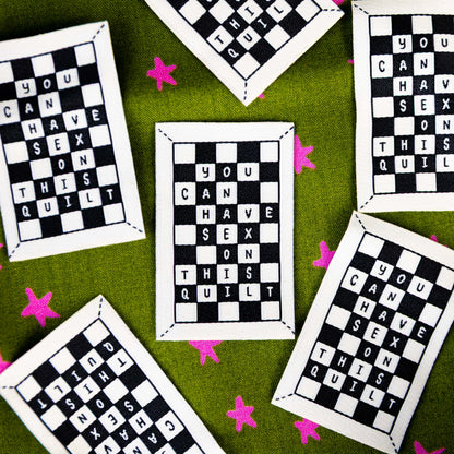 You CAN Have Sex On This Quilt Labels