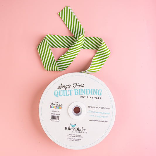 Single Fold Bias Binding by Riley Blake Clover Stripes
