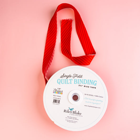 Single Fold Bias Binding by Riley Blake Red Tonal