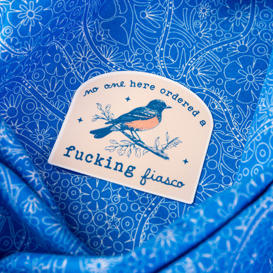 No One Ordered a Fiasco - Sticker by Yarnival Stickers