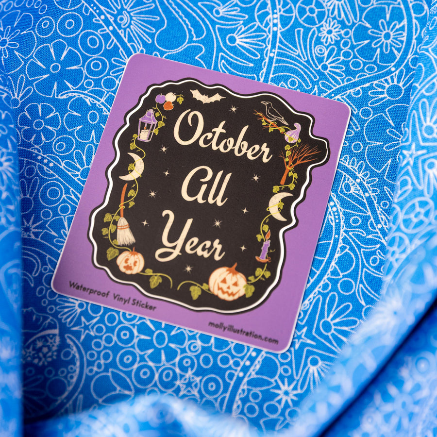 October All Year- Sticker by Molly Illustration Stickers