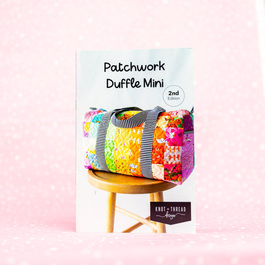 Patchwork Duffle Mini Paper Pattern by Knot and Thread