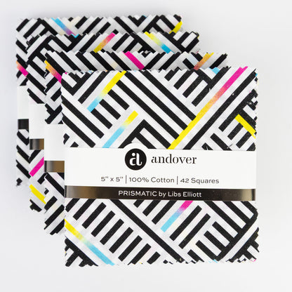 Prismatic 5" Squares by Libs Elliott for Andover