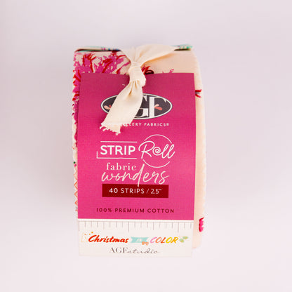 Christmas in Color 2.5" Strip Roll  by AGF Studio