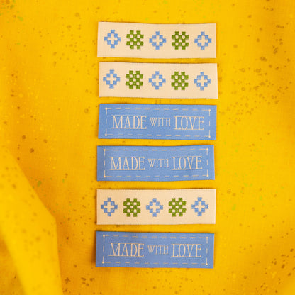 Made with Love Rectangle Labels in Blue by Matchy Matchy