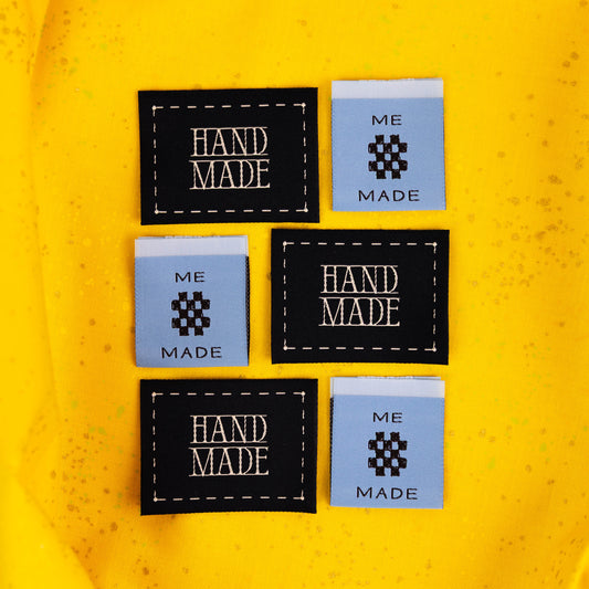 Handmade Stitch Frame Labels in Blue by Matchy Matchy