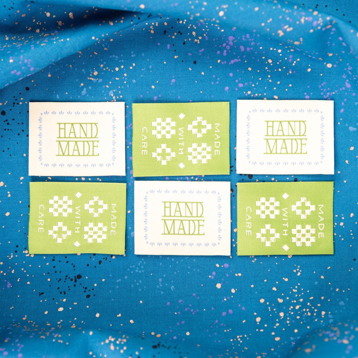 Handmade With Care Labels in Green by Matchy Matchy