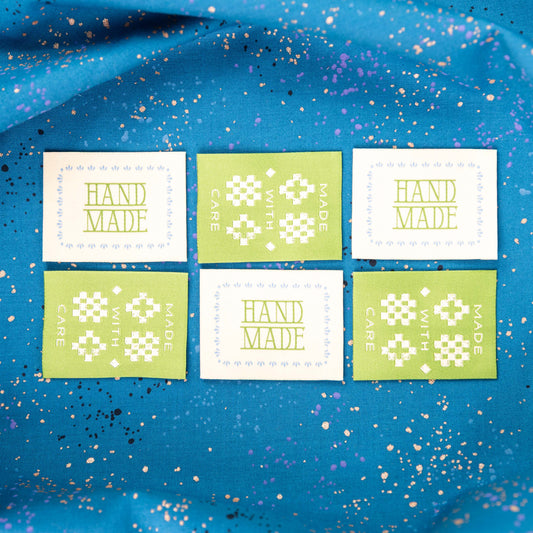 Handmade With Care Labels in Green by Matchy Matchy