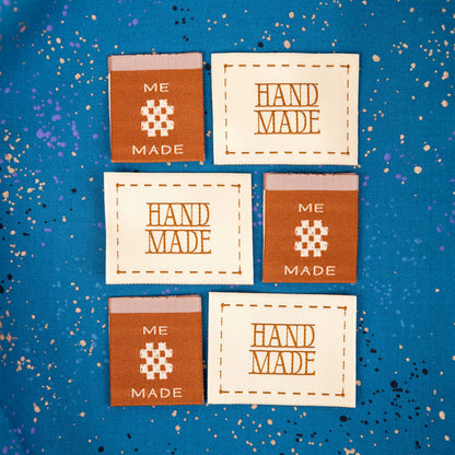 Handmade Stitched Labels in Ginger by Matchy Matchy