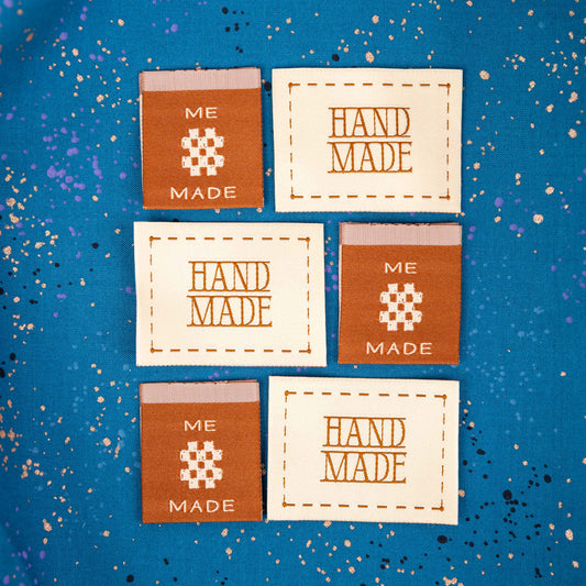 Handmade Stitched Labels in Ginger by Matchy Matchy