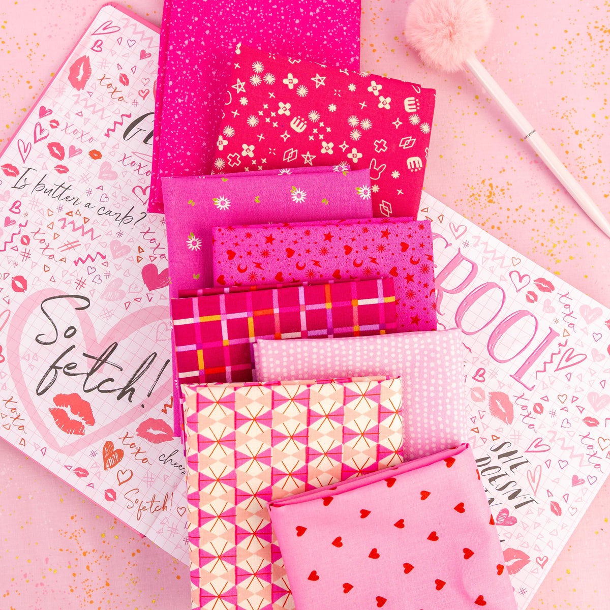 On Wednesdays We Wear Pink Fat Quarter Bundle