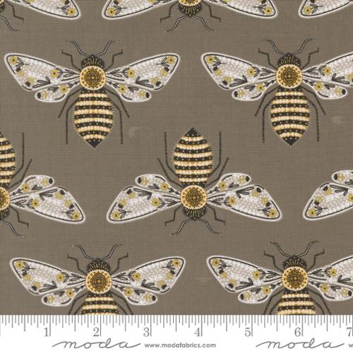 Bee Garden - Metallic Slate - by Gingiber for Moda