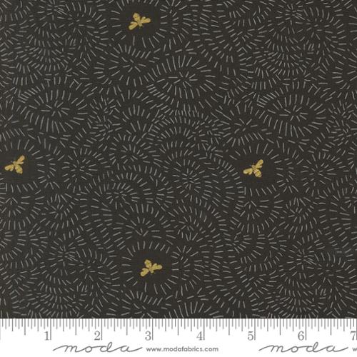 Bee Garden - 48415 21M Metallic Black - by Gingiber for Moda