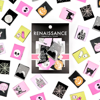 Renaissance Ribbon Labels Spooky Night - Woven Label Pack