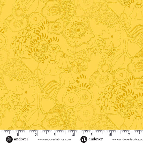 Color Camp Sun Tangle Light Honey by Alison Glass for Andover A-10420-Y