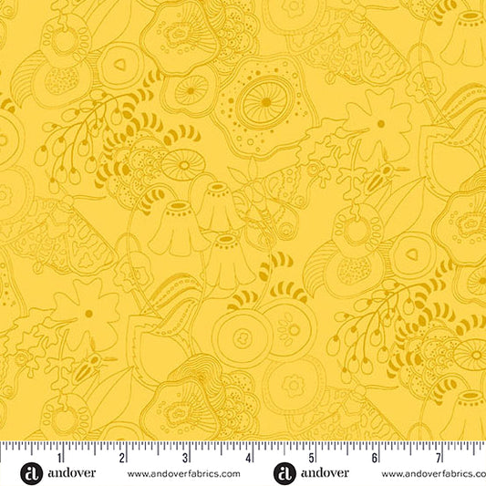 Color Camp Sun Tangle Light Honey by Alison Glass for Andover A-10420-Y