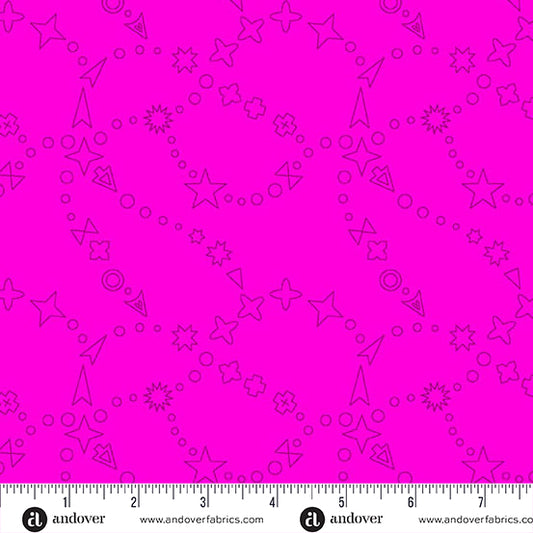 Color Camp Bloom Trailmap Peony by Alison Glass for Andover A-10421-E