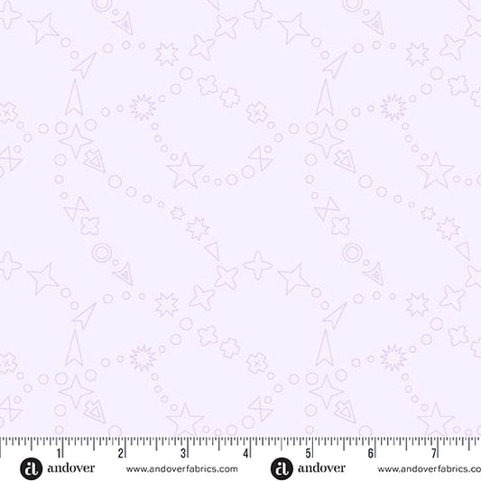 Color Camp Bloom Trailmap Lightest Pansy by Alison Glass for Andover A-10421-P