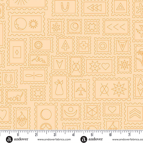Color Camp Sun Postcard Lighter Maple by Alison Glass for Andover A-10424-O