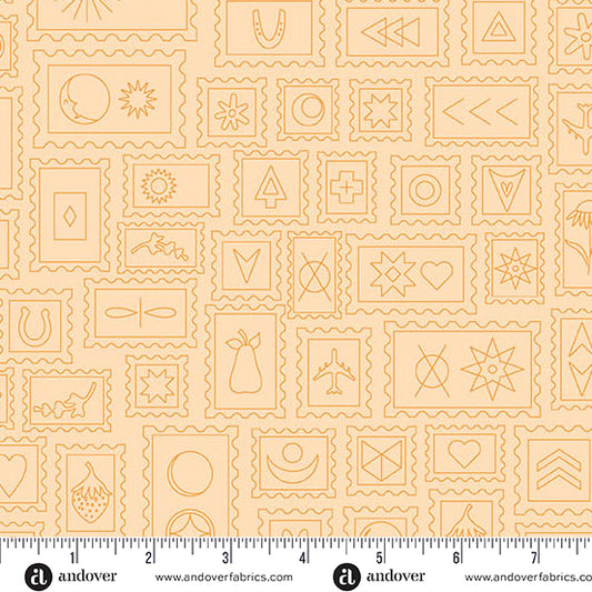 Color Camp Sun Postcard Lighter Maple by Alison Glass for Andover A-10424-O