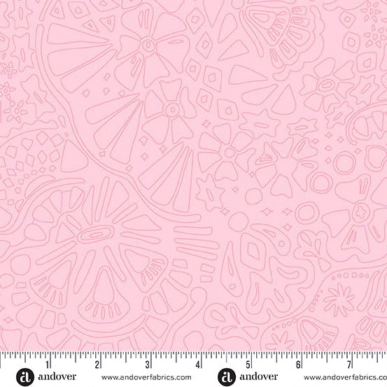 Color Camp Bloom Veil Lighter Strawberry by Alison Glass for Andover A-10426-E