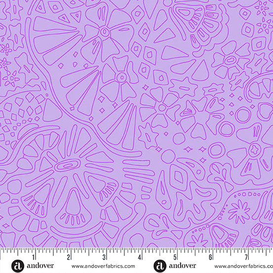 Color Camp Bloom Veil Light Pansy by Alison Glass for Andover A-10426-P2
