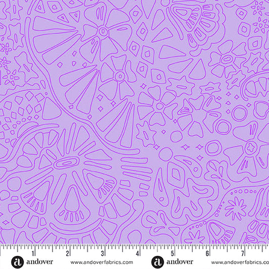 Color Camp Bloom Veil Light Pansy by Alison Glass for Andover A-10426-P2