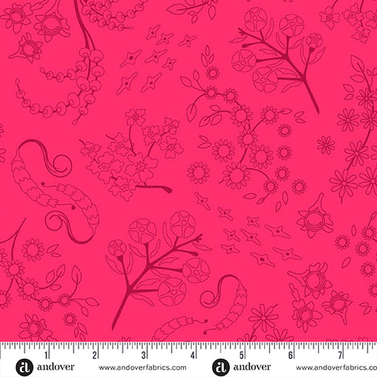 Color Camp Sun Nestled Ruby by Alison Glass for Andover A-10427-R1
