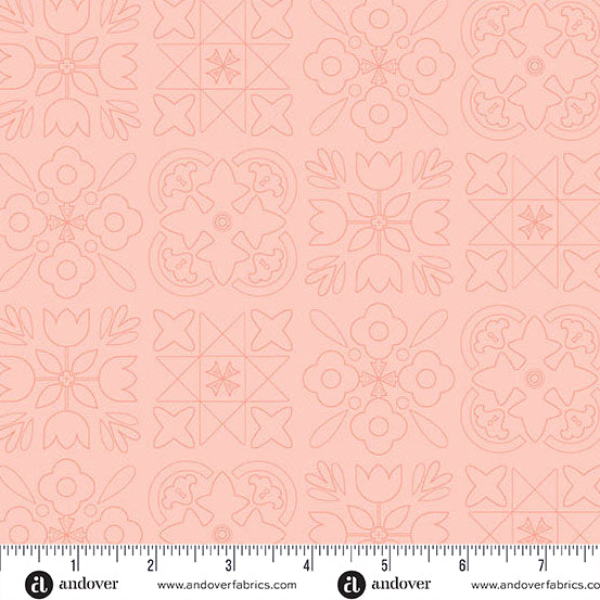 Color Camp Sun Lighter Poppy by Alison Glass for Andover A-10428-LE