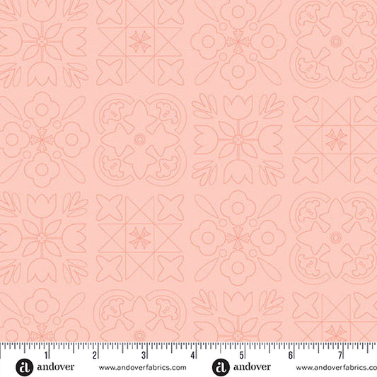 Color Camp Sun Lighter Poppy by Alison Glass for Andover A-10428-LE