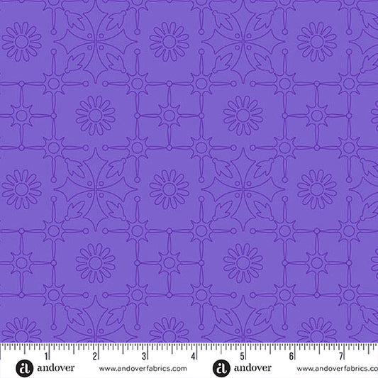Color Camp Bloom Leatherwork Galaxy by Alison Glass for Andover A-10429-P