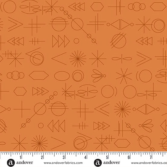 Color Camp Sun Gameday Muted Tiger by Alison Glass for Andover A-10430-O