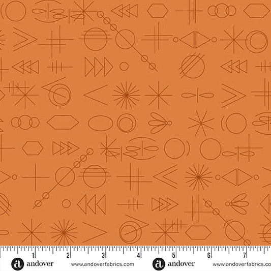 Color Camp Sun Gameday Muted Tiger by Alison Glass for Andover A-10430-O