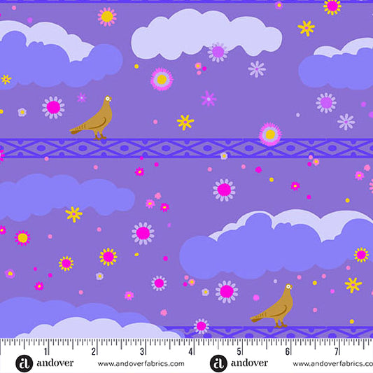 Menagerie Pigeon Galaxy by Alison Glass for Andover A-10625-P