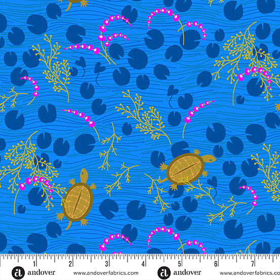 Menagerie Turtle Cobalt by Alison Glass for Andover A-10628-B
