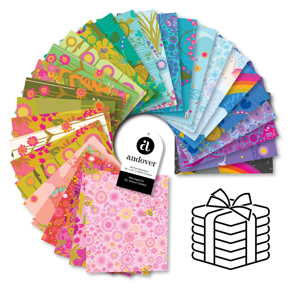 Menagerie Fat Quarter Bundle by Alison Glass for Andover