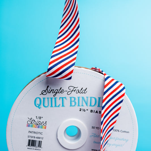 Single Fold Bias Binding by Riley Blake Patriotic Stripes
