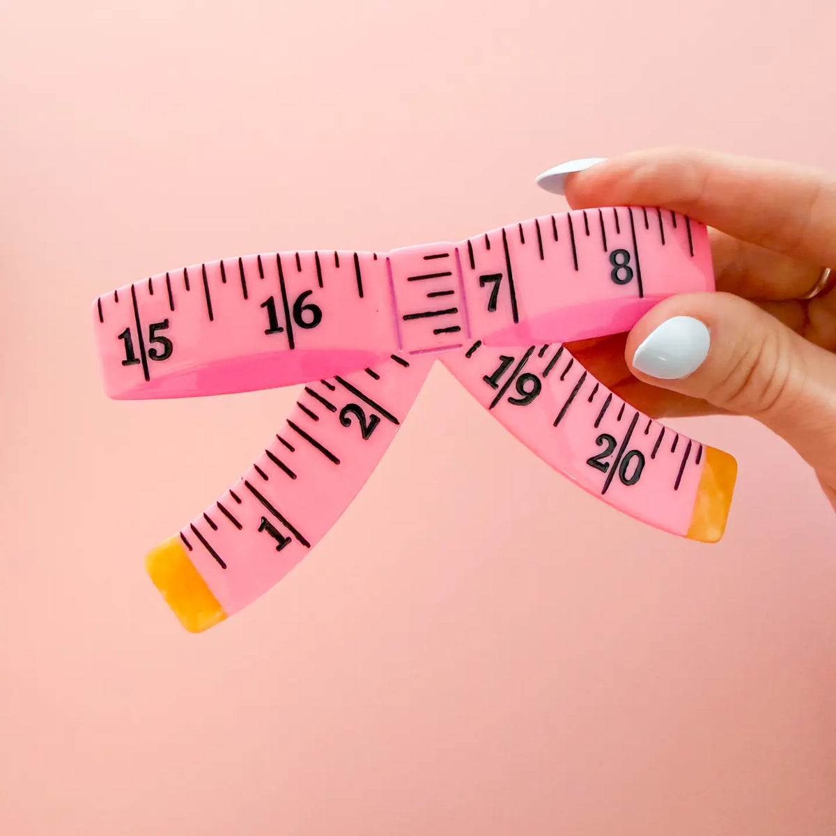 Tape Measure Bow French Barrette by Sarah Hearts
