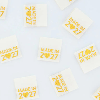 Made in 2027 Gold Sew In Labels by Sarah Hearts