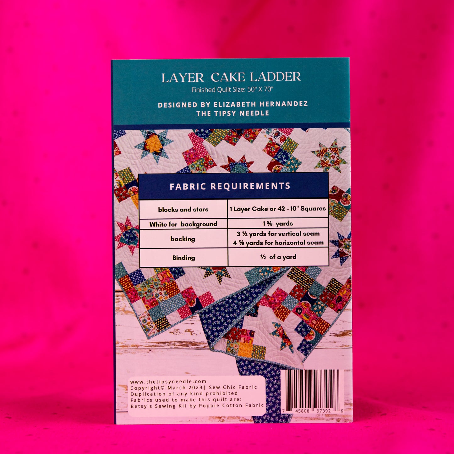 Layer Cake Ladder Quilt Paper Pattern by The Tipsy Needle