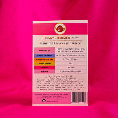 Chunky Charmer Paper Pattern by Copper Kettle Quilt Co