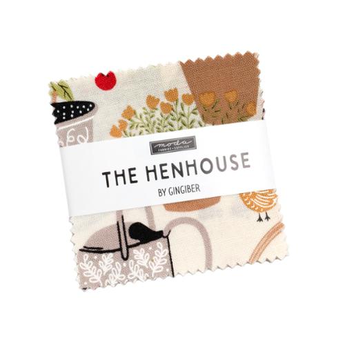 The Henhouse Mini Charm 48430MC Precut by Gingiber for Moda